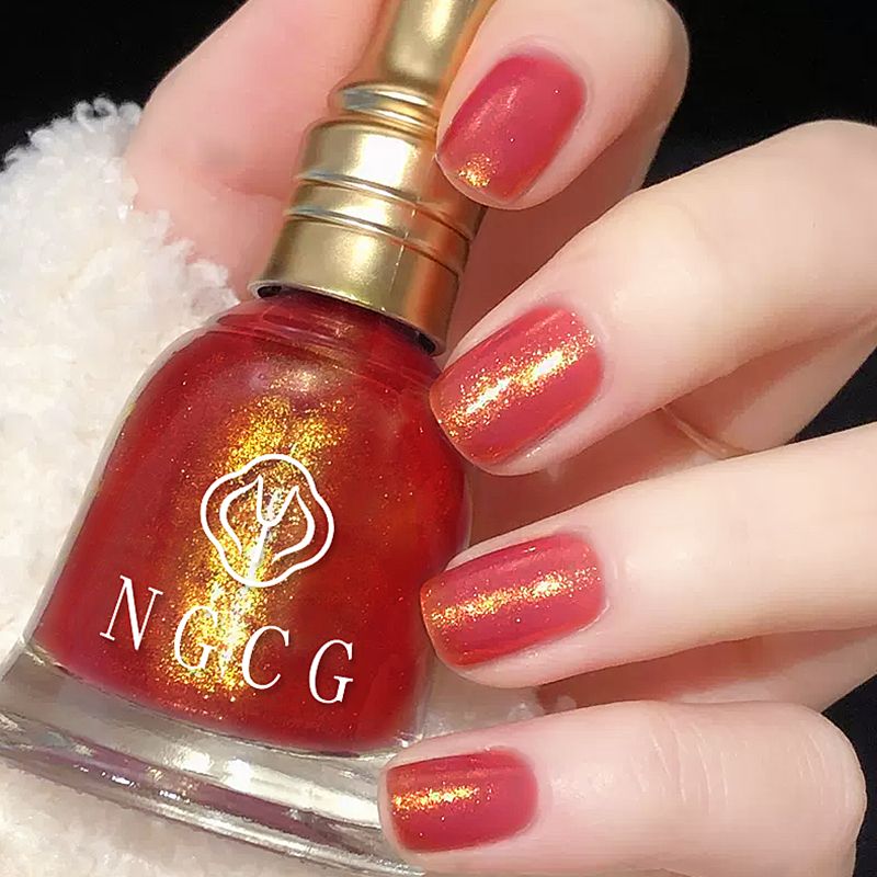 Explosive high-end mermaid girls' new nail polish, no baking, long-lasting color contrast, quick-drying and waterproof nail polish for students