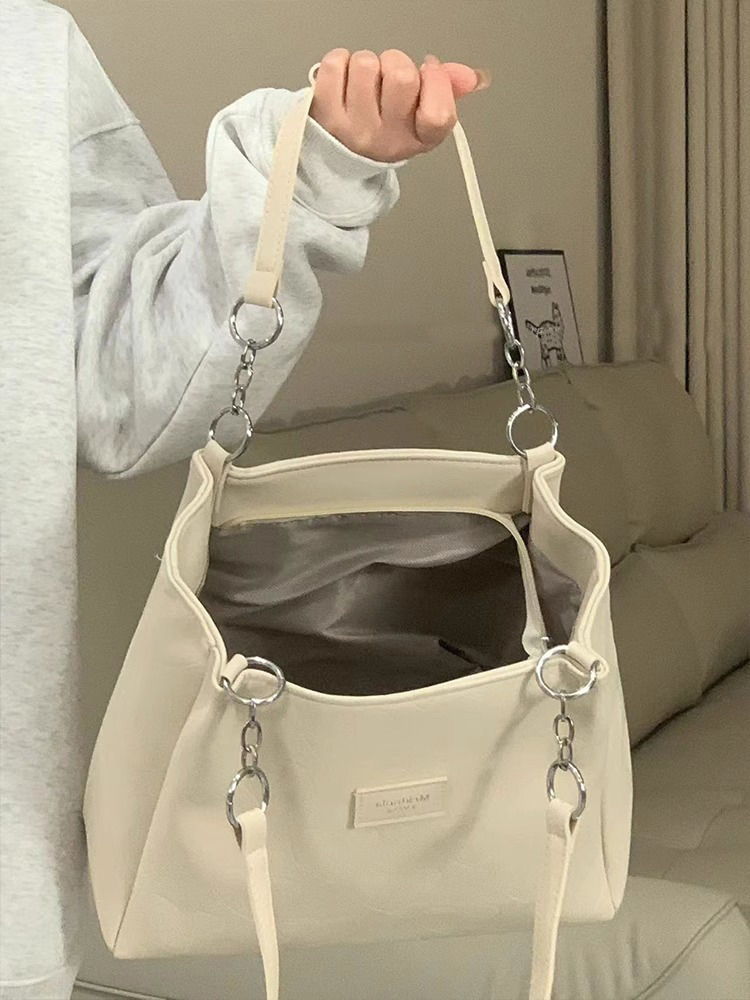 學生上課大容量包包女2023新款潮韓國托特包高級洋氣單肩通勤包