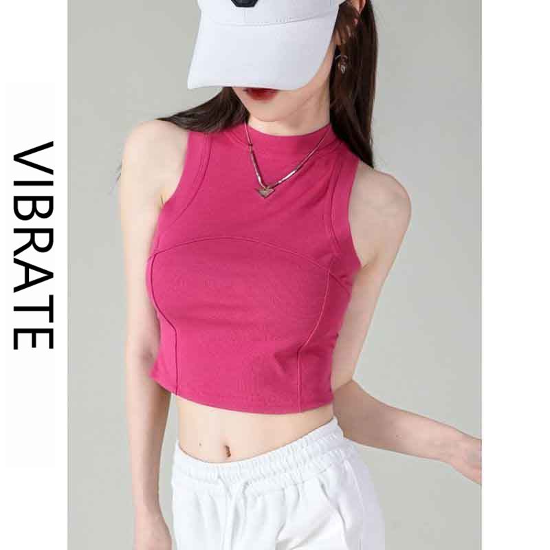 VIBRATE吊帶背心女夏季內搭設計感外穿辣妹吊帶打底工字背心女
