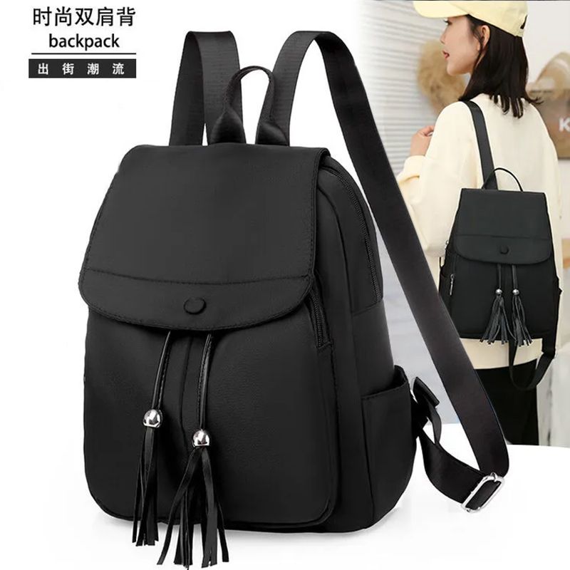 2023 New Backpack Women's Oxford Cloth Casual Fashion High-end Travel Canvas Small Backpack Versatile School Bag