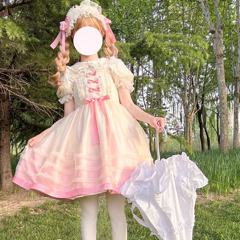 [Thousand-layer waltz] Korean mushroom cool in stock ~ original design Lolita dress sweet jsk suspender dress