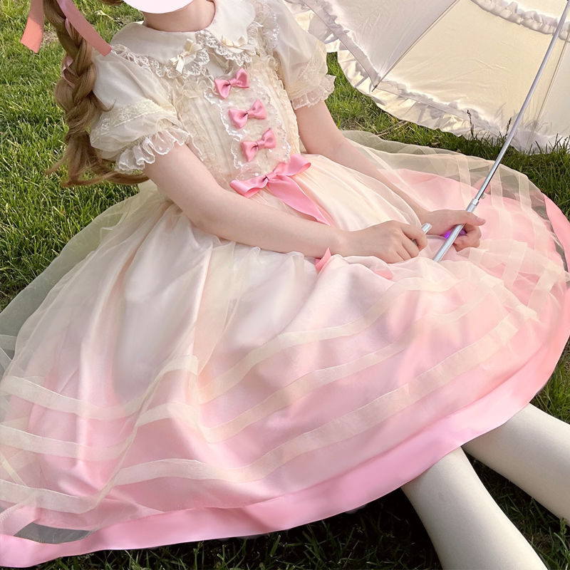 [Thousand-layer waltz] Korean mushroom cool in stock ~ original design Lolita dress sweet jsk suspender dress