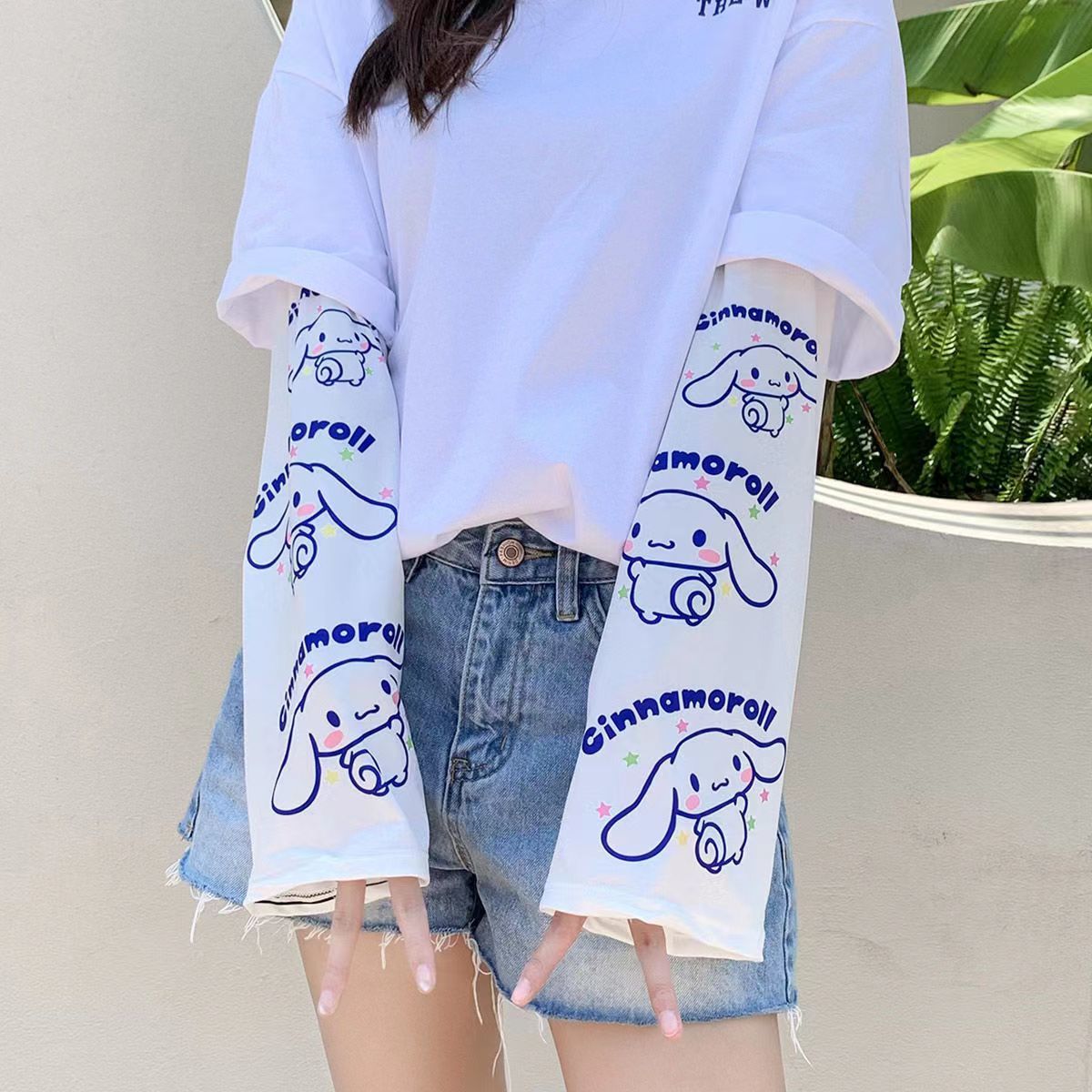 玉桂狗冰袖可爱夏季冰丝袖套女士防晒手袖防紫外线宽松ins高颜值