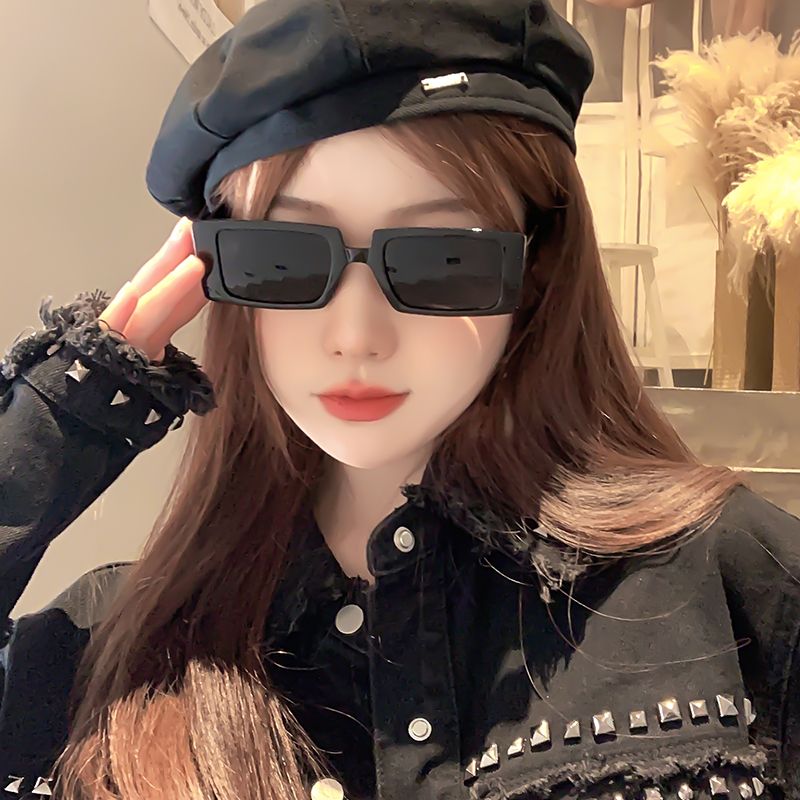 外貿新款歐美潮流方框太陽鏡時尚嘻哈男女款墨鏡潮流街拍潮牌個性