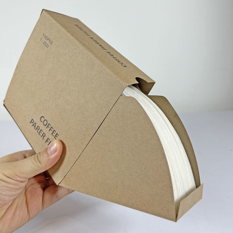 Ungebleichtes fächerförmiges Einweg-Kaffeepapier, handgewaschene Ohrmuschel vom Tropftyp, V60-Filterpapier_voghion.com