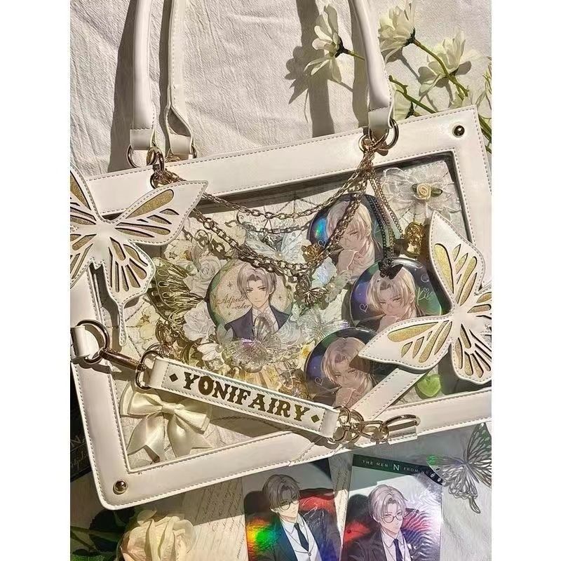 迷宮蝴蝶原創痛包特托包少女單肩斜跨Lolita哥特蜘蛛網暗黑系列包