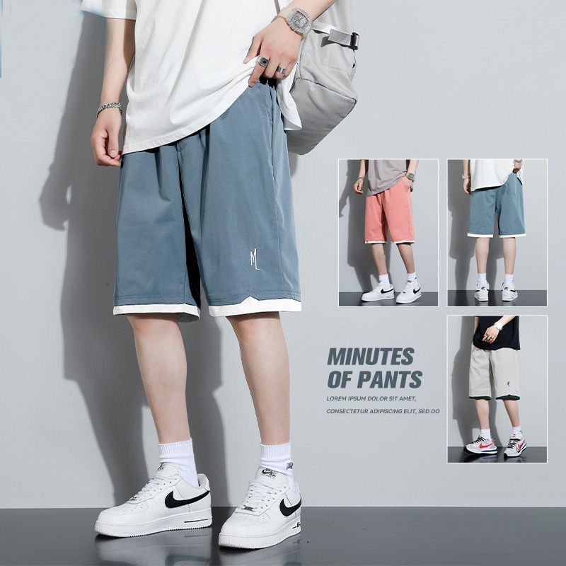 Bala Island Men's Summer New Casual Versatile Fashion Korean Style Trendy Loose Straight Cut Shorts for Men