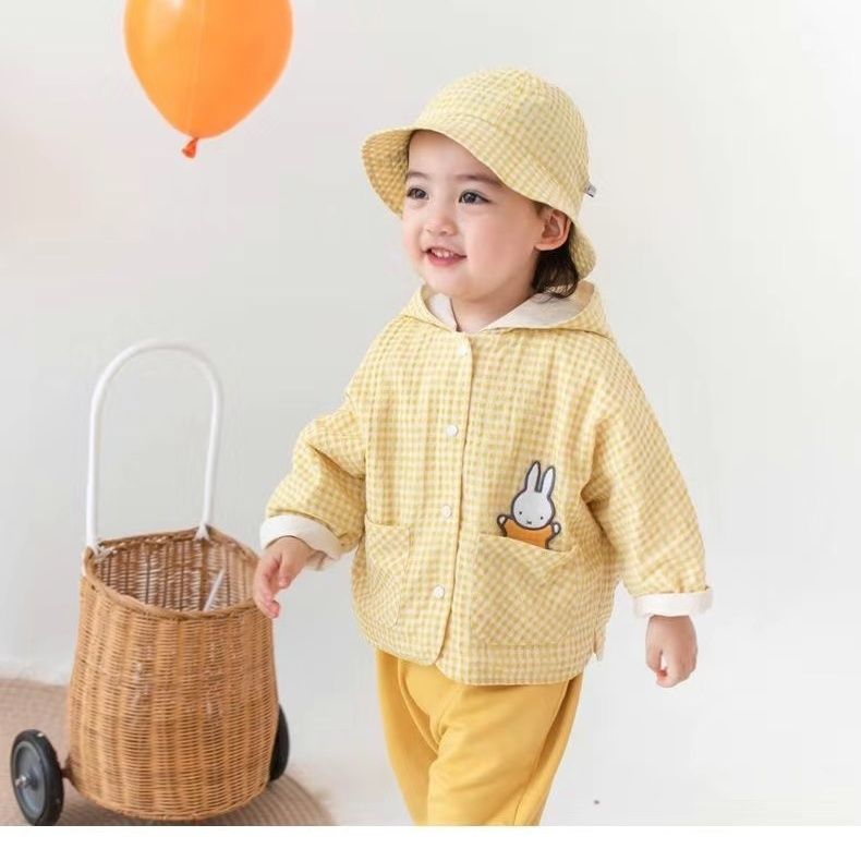 嬰幼兒兩面穿童裝米菲卡通風衣春季新款男女童寶寶挺括立體外套潮