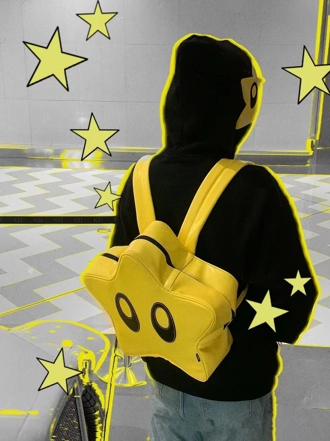 Big-eyed star backpack original hot girl Y2K millennium sweet cool cute school bag niche country trendy girl