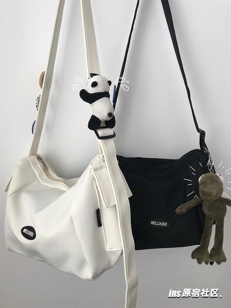 Japanese ins crossbody bag for men, class commuting shoulder bag, trendy brand workwear, unisex sports retro casual bag, women