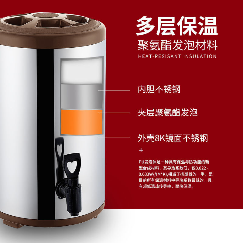 不锈钢双层奶茶桶保温桶商用大容量开水豆浆果汁咖啡饮料凉茶桶