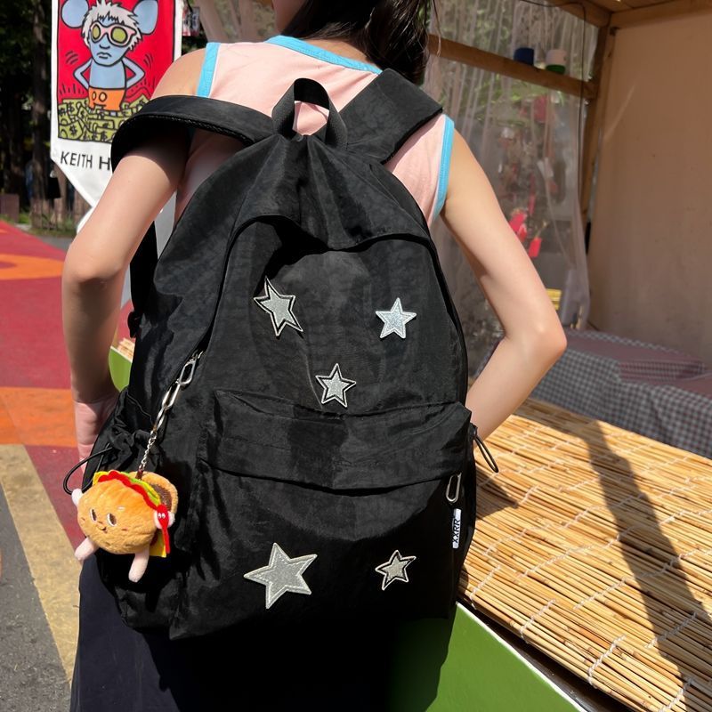 辣妹星星背包女港風休閒雙肩包潮大容量 日系ins可愛少女學生書包