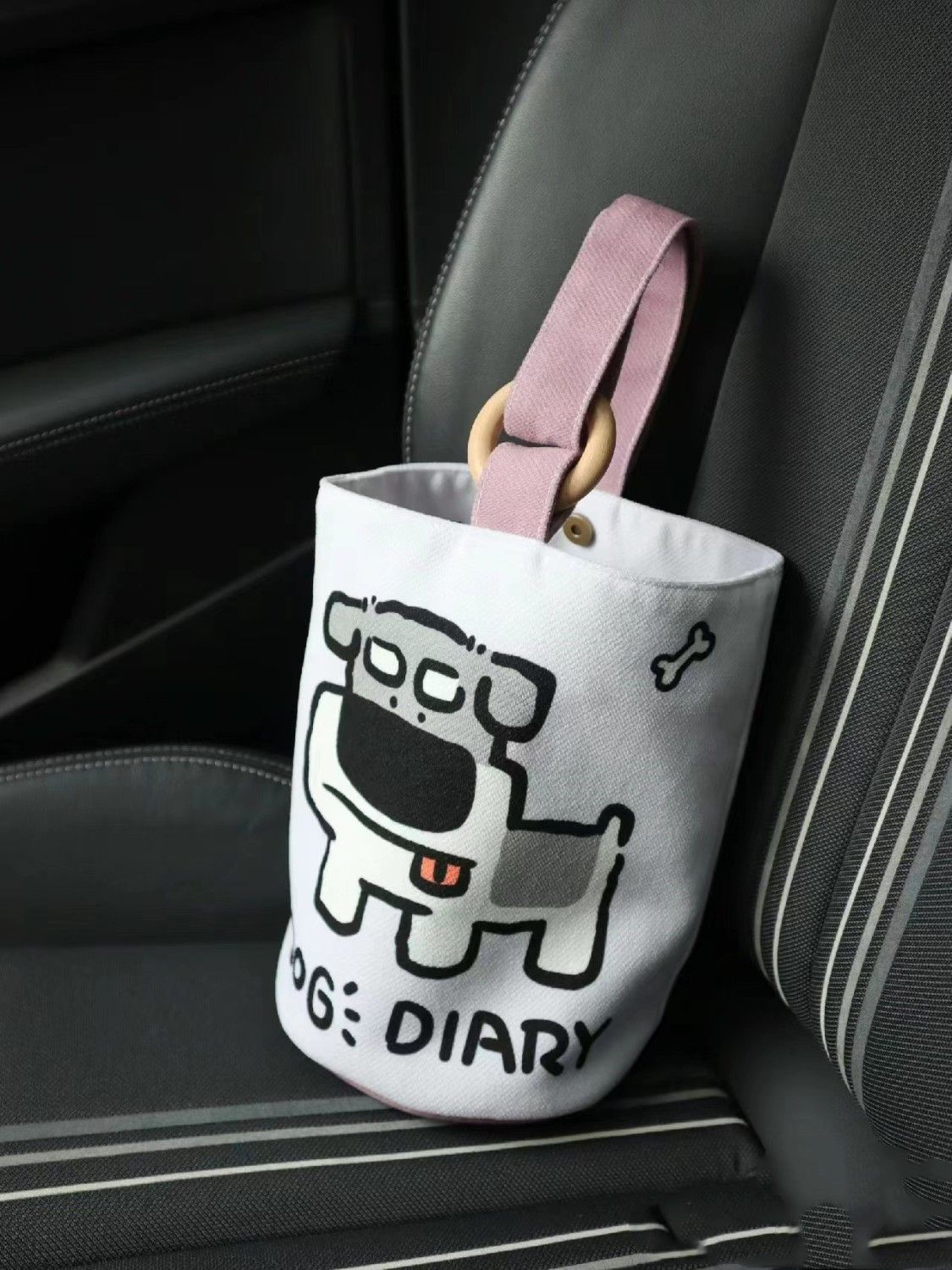 Portable handbag for office workers, canvas bucket bag, cute bucket-shaped hand-held lunch bag, mom’s outing handbag