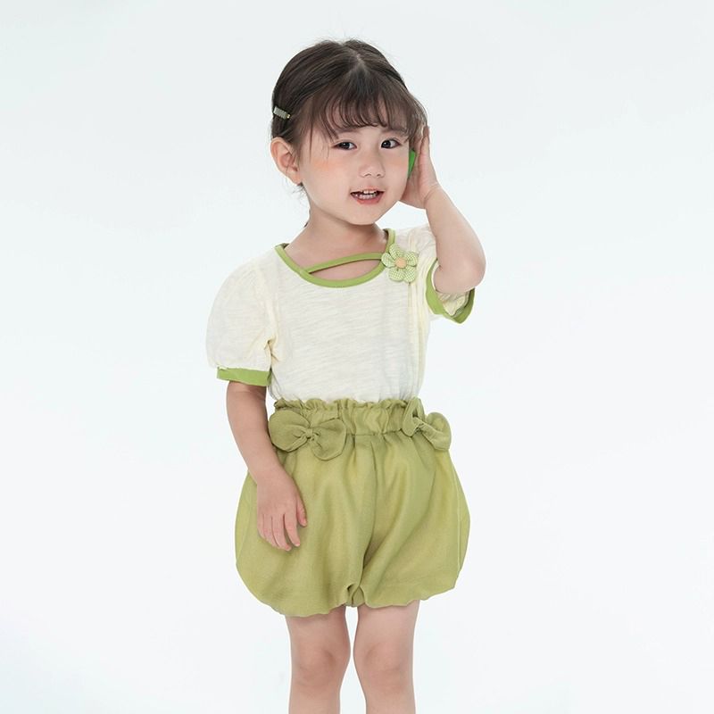 Girls summer short-sleeved 2023 new children's princess tops baby girl half-sleeved T-shirt summer children's T-shirt