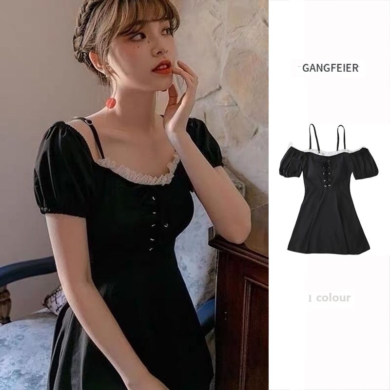 Retro Korean one-piece swimsuit for women covering belly, slimming and small breasts, conservative hot spring swimsuit, Japanese super fairy