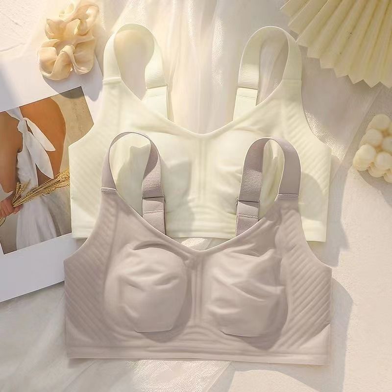 3D軟支撐薄款大胸顯小內衣女無痕兔耳朵無鋼圈收副乳防下垂文胸罩