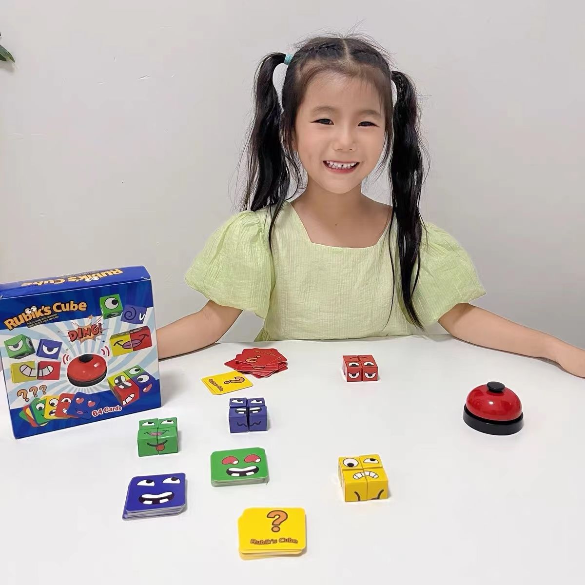 趣味变脸魔方积木拼图儿童亲子互动逻辑思维训练益智桌面游戏玩具