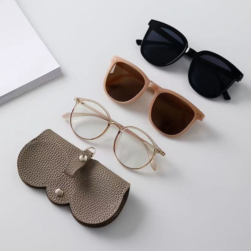 Portable glasses bag for women's sunglasses, high-end portable protective cover, anti-falling sunglasses storage box, myopia eye bag