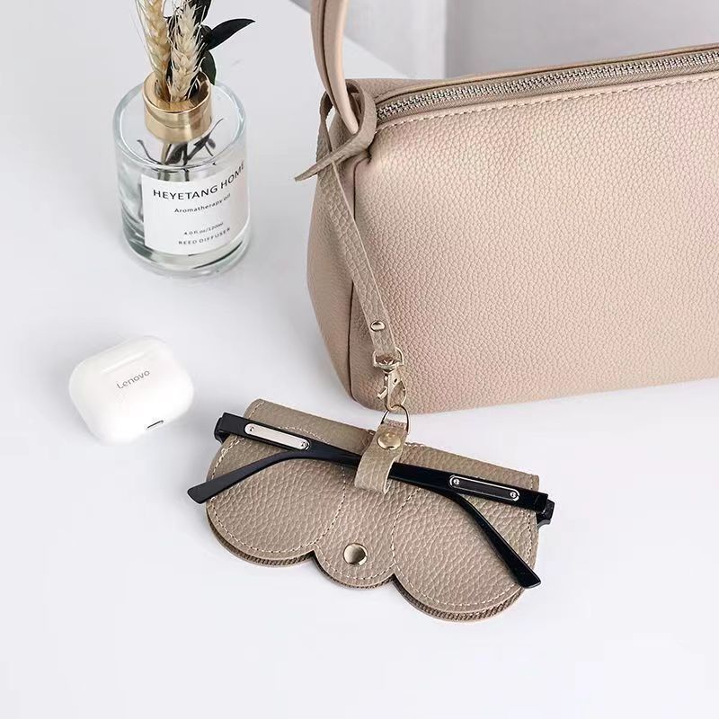 Portable glasses bag for women's sunglasses, high-end portable protective cover, anti-falling sunglasses storage box, myopia eye bag