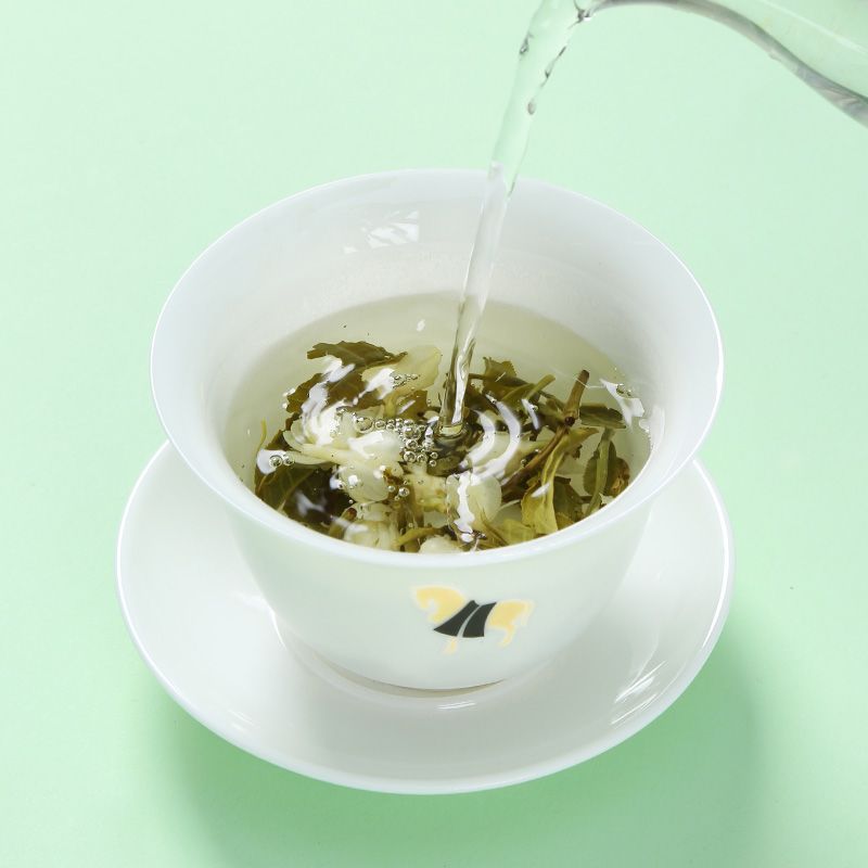 八马茶业 烘青茶茉莉花茶绿茶浓香型散装自饮罐装80g 图片 6