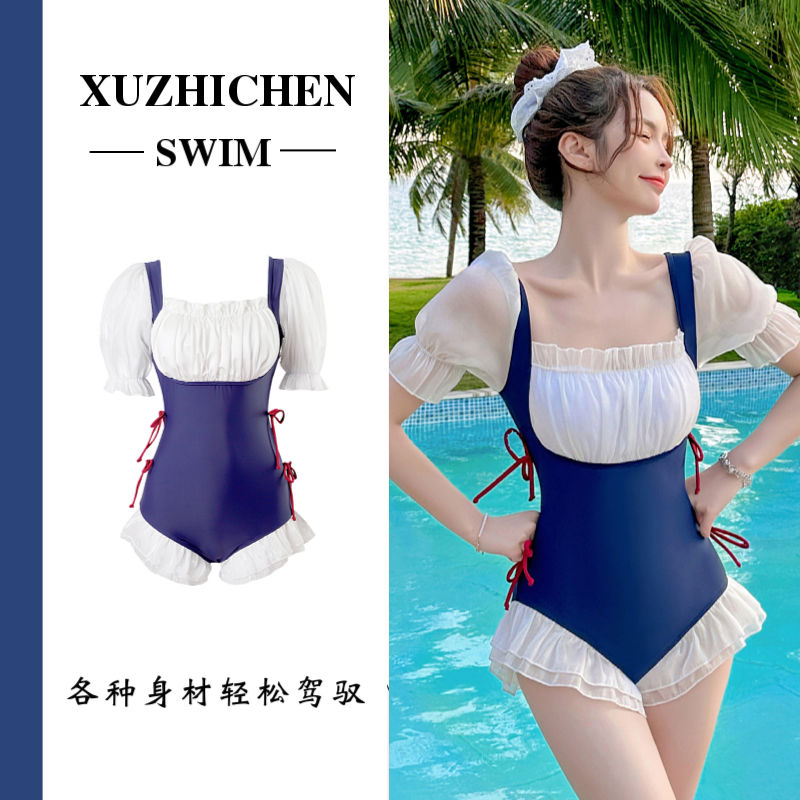 Summer swimsuit women's 2023 new style belly-covering slimming one-piece pure lust hot spring swimsuit vacation sexy swimsuit