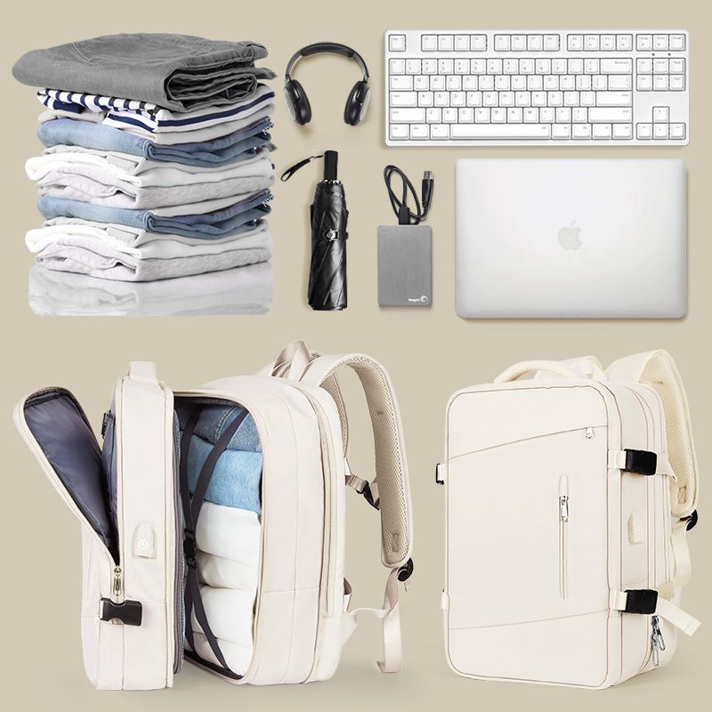 双肩背包女短途旅行包大容量大学生电脑书包出差旅游商务行李包男