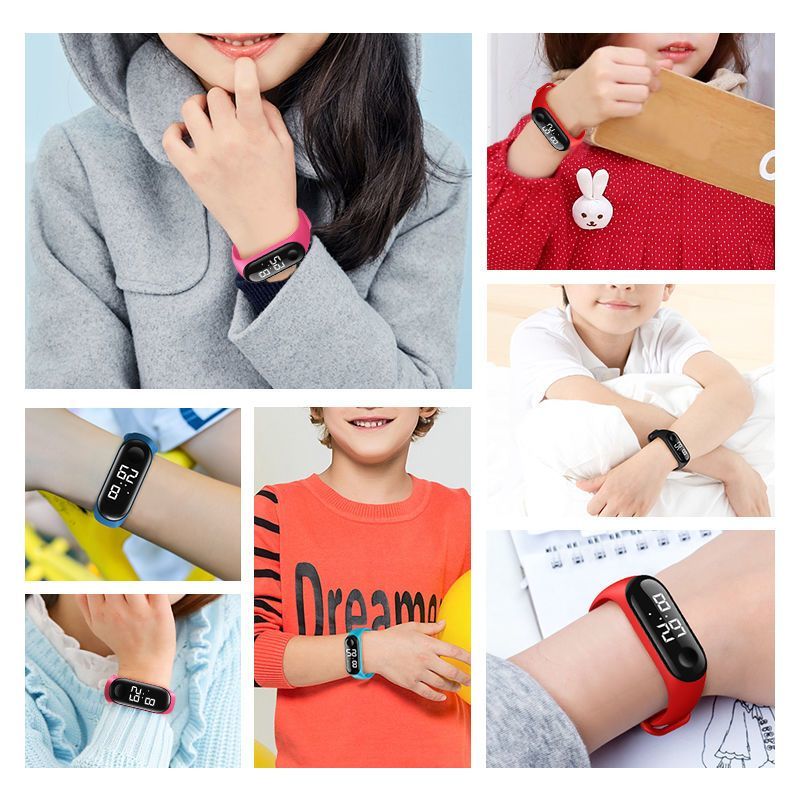 【进水包赔】韩版学生电子表男士运动潮流炫酷LED女孩儿童手表