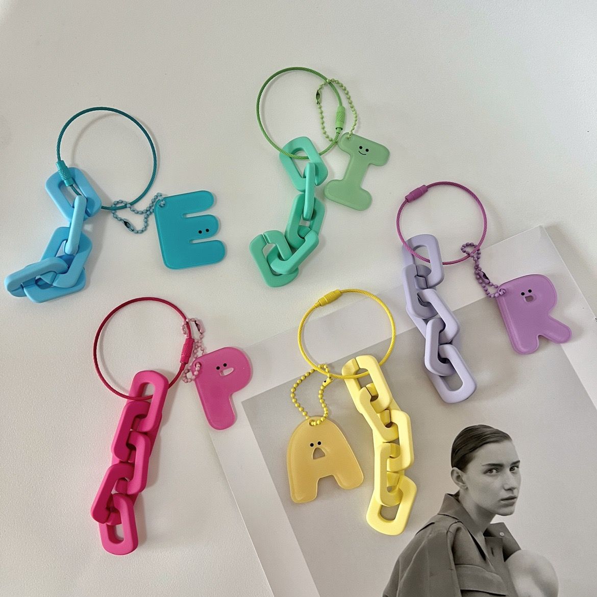 Low Oxygen Flight Creative Funny Letters Ins Style Cute Girly Heart Keychain Bag Ornament Couple