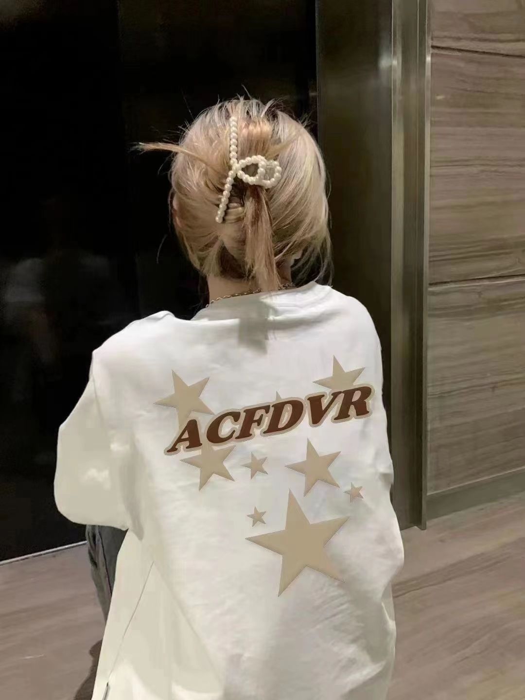 潮牌oversize短袖t恤女夏季ins情侶純棉美式高街hiphop小眾上衣潮
