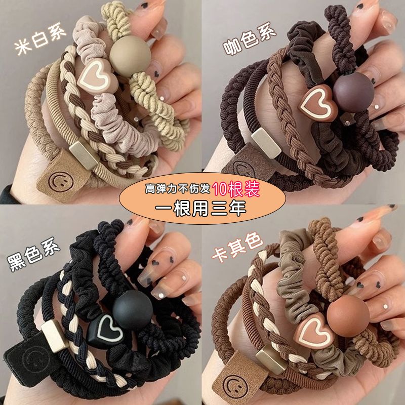 皮筋女扎頭簡約高馬尾發繩氣質頭繩高彈力耐用橡皮筋2023新款發圈