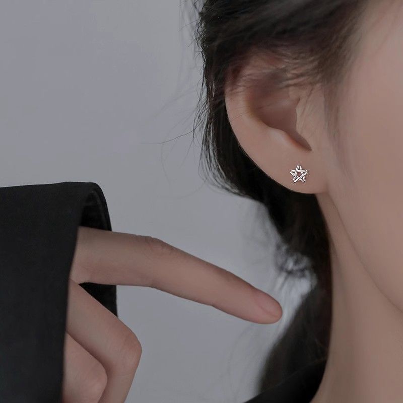 五角星耳釘小眾設計簡約耳環女2023年新款爆款輕奢高級感精緻耳飾