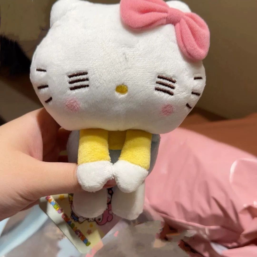 Cat speechless pendant hellokitty doll kt plush toy Hello Kitty doll school bag backpack pendant