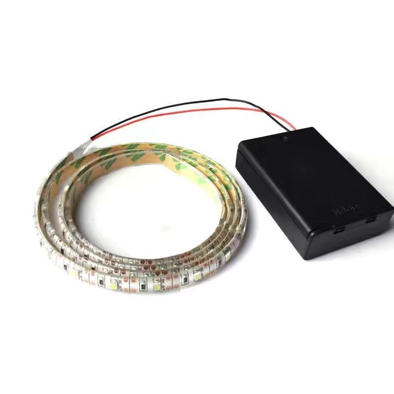 led灯带5VUSB接口自粘线条灯电池盒供电舞台摆摊模型超薄灯带
