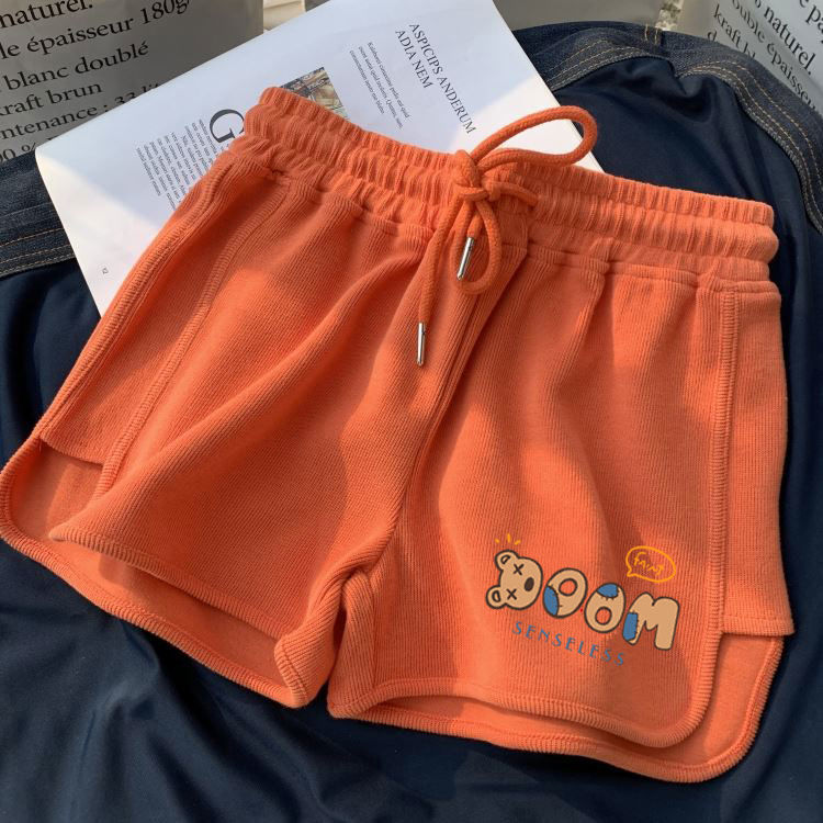 Boys' casual outer wear short cotton summer new loose printed medium and large children's baby thin pants trendy children