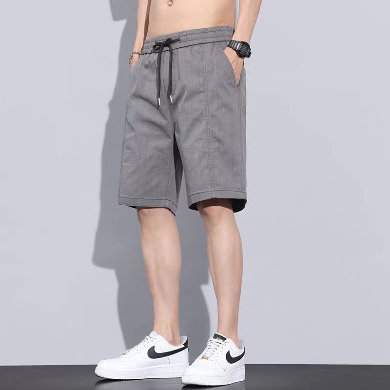 夏季薄款短裤男士直筒运动外穿夏天冰丝休闲五分裤子工装中裤