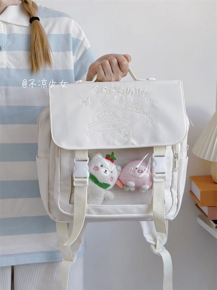 學院森系少女小書包日系ins簡約迷你雙肩包小眾背包吧唧痛包娃包