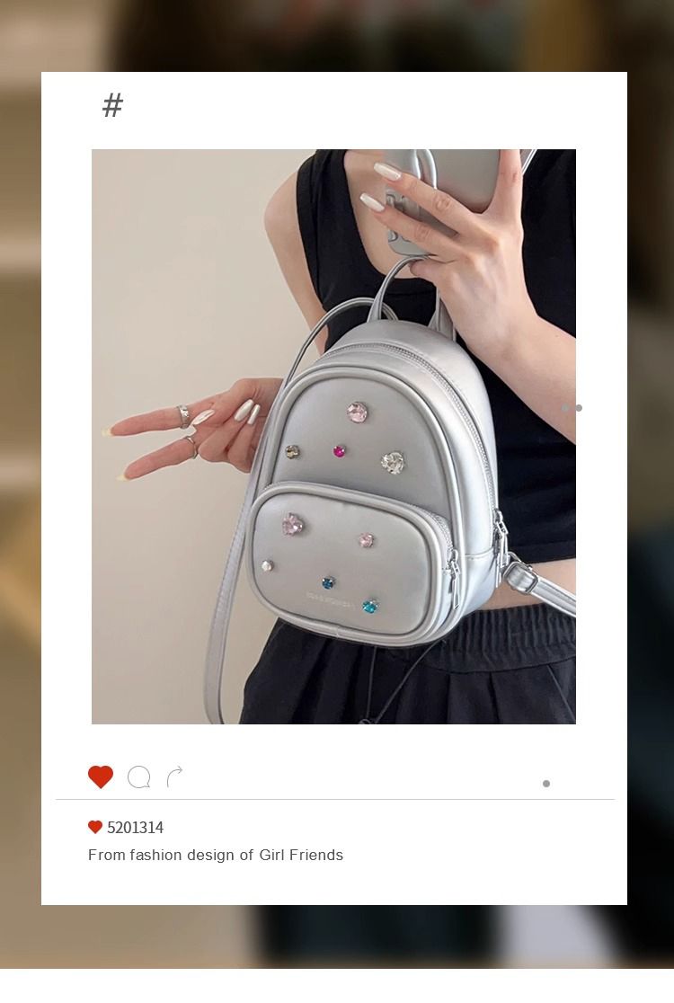 FOUR ONE niche texture backpack, women's stylish single shoulder handbag, high-end travel commuting backpack_voghion.com