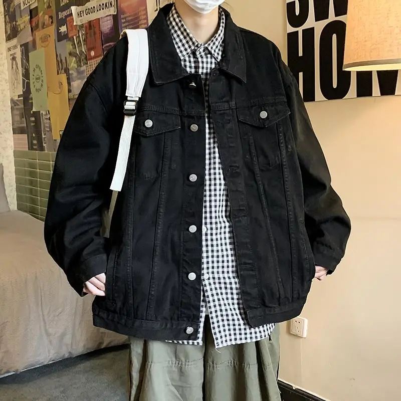 牛仔衣夾克男春秋ins港風潮流百搭痞帥寬鬆外套韓版休閒工裝上衣