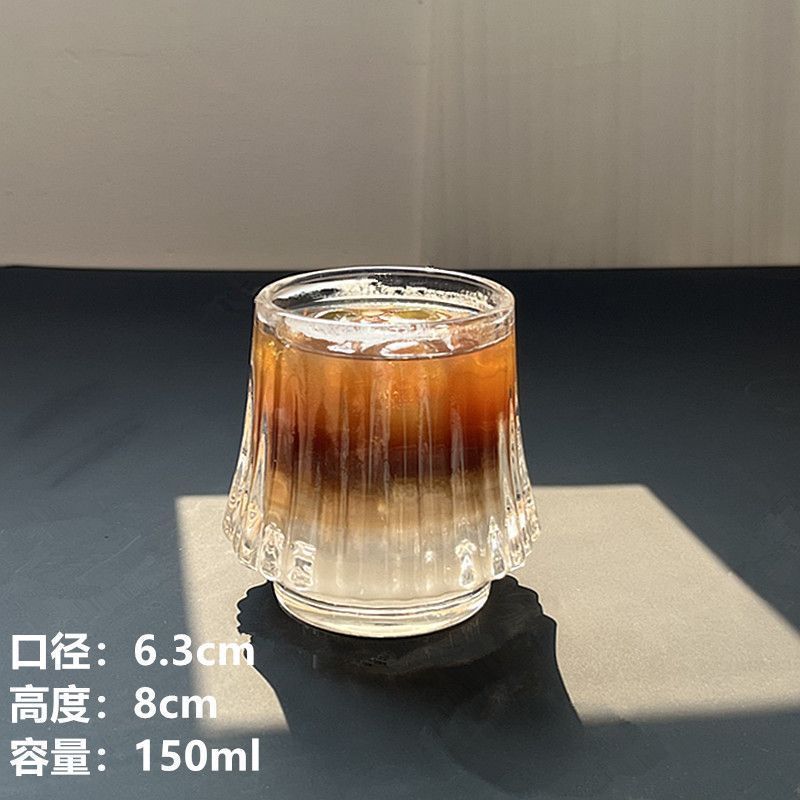 烈焰富士山咖啡杯火山玻璃杯小红书脏咖啡杯高颜值洋酒专用杯子