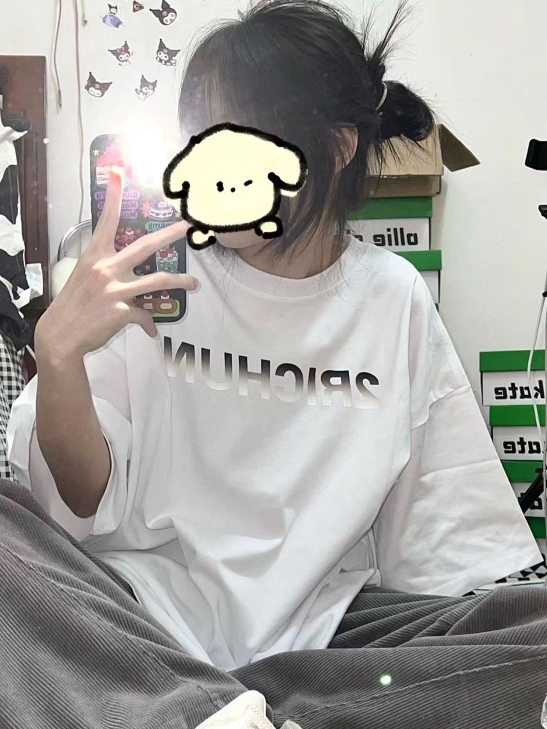 國潮牌美式高街情侶短袖t恤女夏季2023年新款hiphop純棉印花上衣