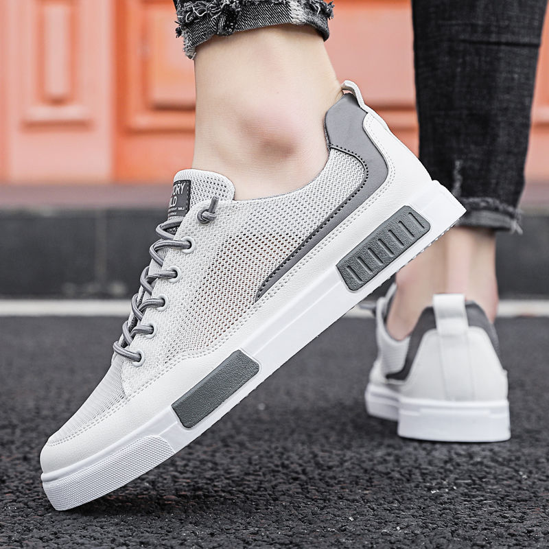 Men's summer breathable 2023 new mesh thin hollow mesh shoes sports casual white sneakers summer trendy shoes
