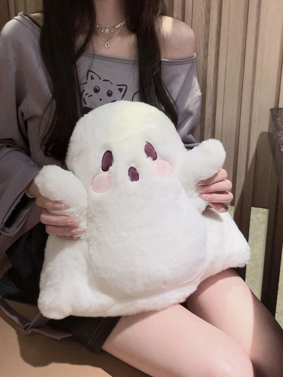 小幽靈雙肩包 公仔毛絨包包布娃娃玩偶兒童包生日禮物女生