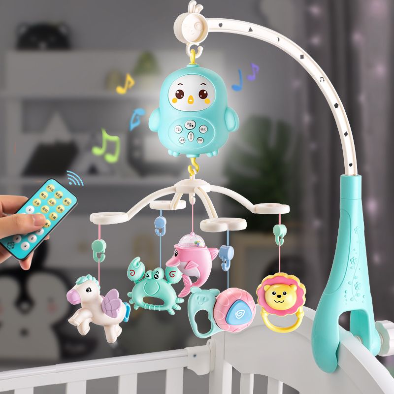 新生儿婴儿玩具摇篮床铃床挂遥控床头铃旋转悬挂玩具0-6个月宝宝