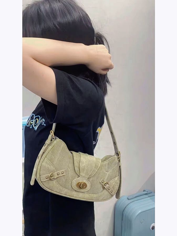 美式復古辣妹廢土風腋下包包女2024夏季新款時尚通勤手提包單肩包