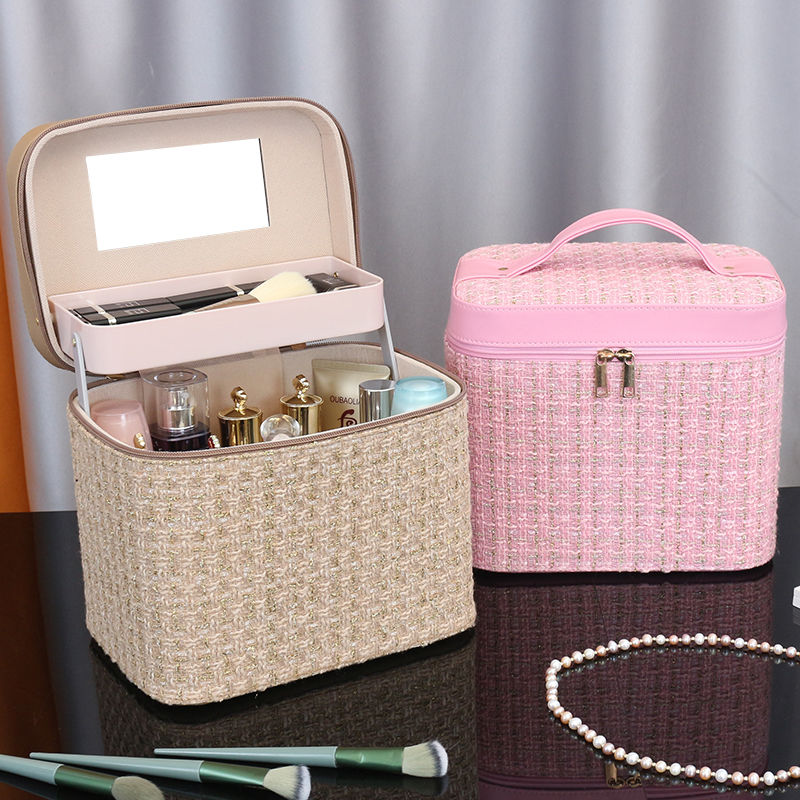 New fashionable small fragrance high-end cosmetic bag multifunctional large capacity portable skin care product storage box