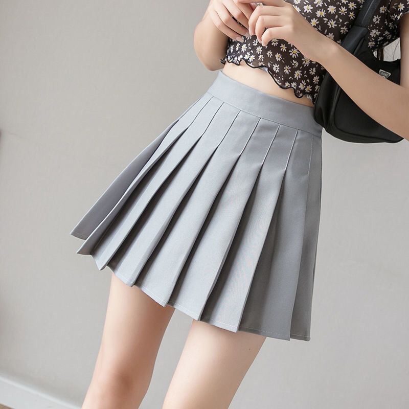 High-waisted new summer safety pants slim and versatile short skirt A-line skirt student slim 2023 pleated skirt