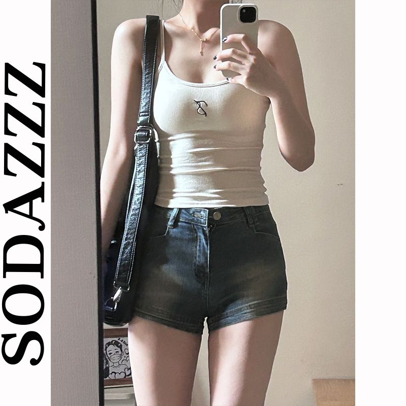 SODAZZZ純欲夏季簡約百搭甜酷女生內搭外穿吊帶背心修身顯瘦上衣