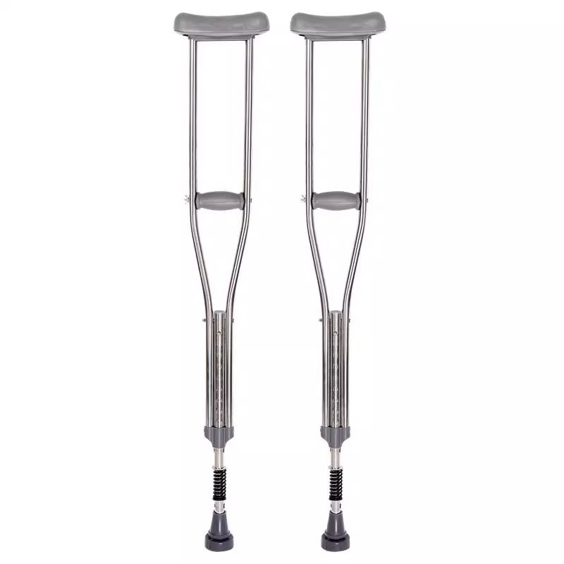 医用拐杖骨折年轻人弹簧减震老加厚不锈钢腋下双拐助行器残疾防震