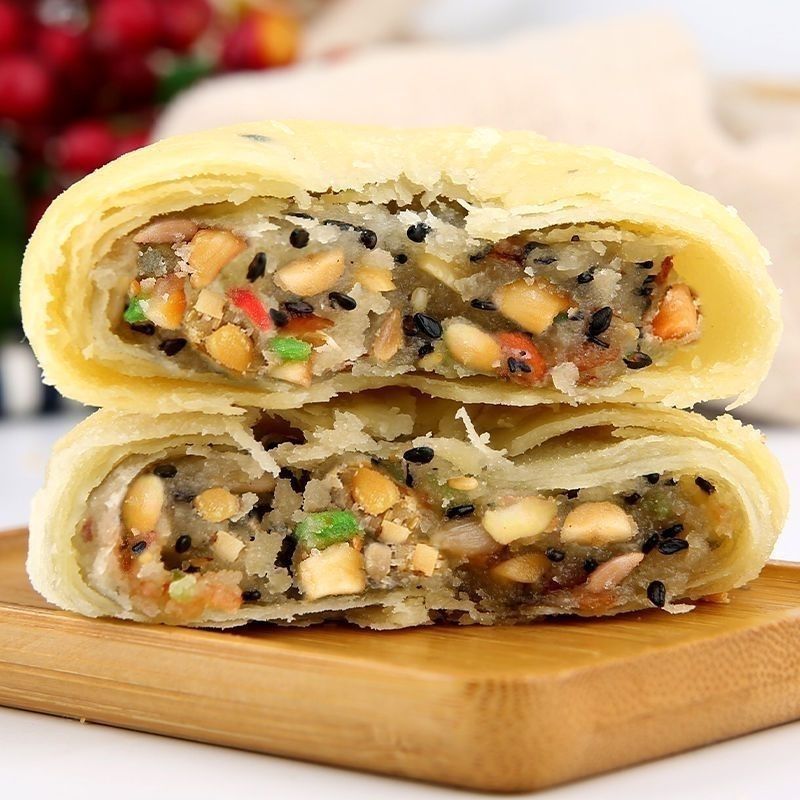 苏式酥皮五仁月饼手工独立包装老式正宗五仁月饼传统糕点零食批发