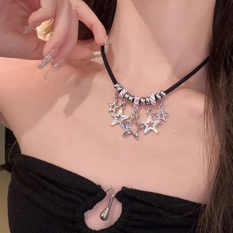星星流蘇項鍊女2023新款爆款甜酷辣妹鎖骨鏈ins嘻哈小眾設計配飾